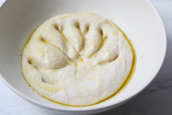 sourdough pizza dough with oil and salt added