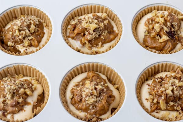 final layer with walnuts on top